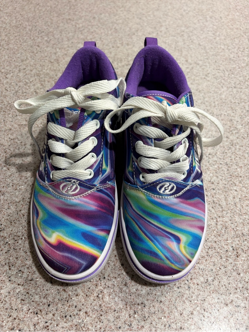 Heelys Kids Purple Multi-Color Swirl Lace-Up Sneakers